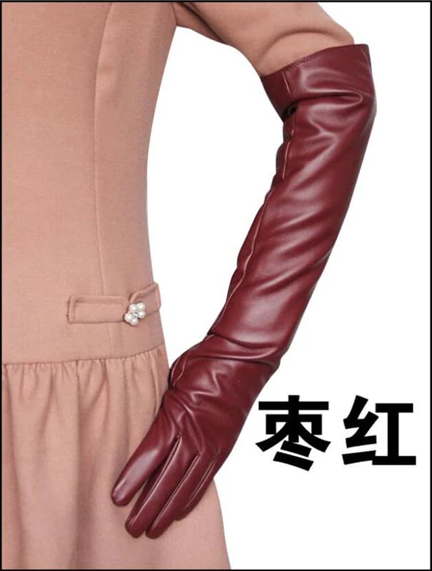 gants éclatants rouge